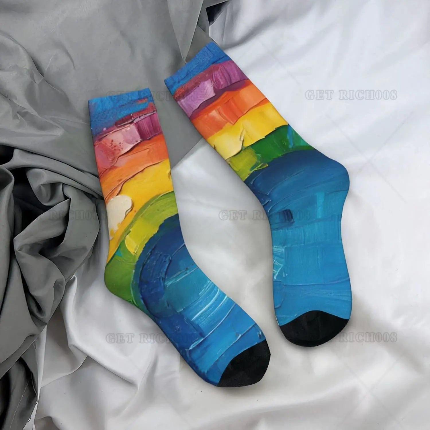 Aurora Mid-Length Rainbow Socks